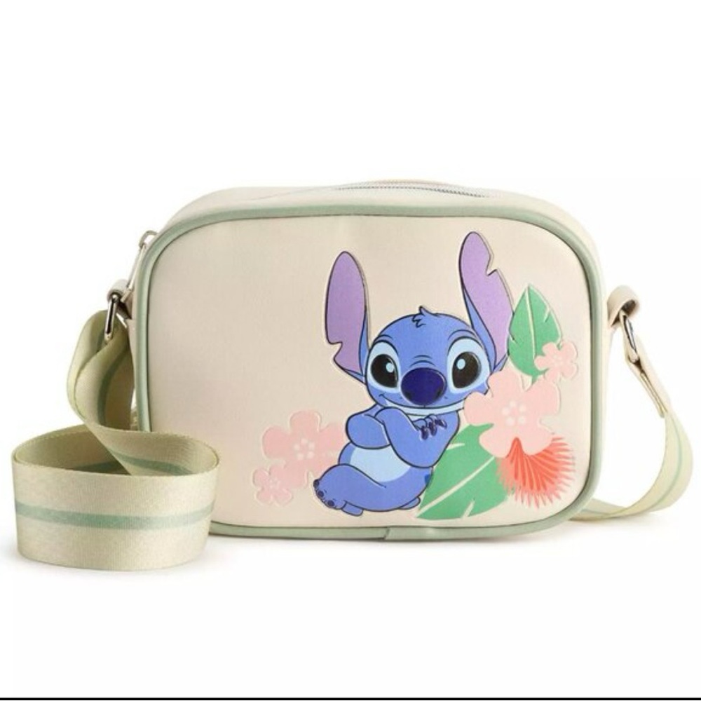 Disney Stitch Camera Crossbody Bag Purse with Adjustable Strap